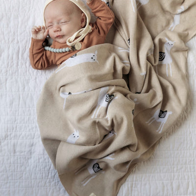 Whimsy Collection - Luxury 100% Cotton Knit Swaddle Baby Blanket