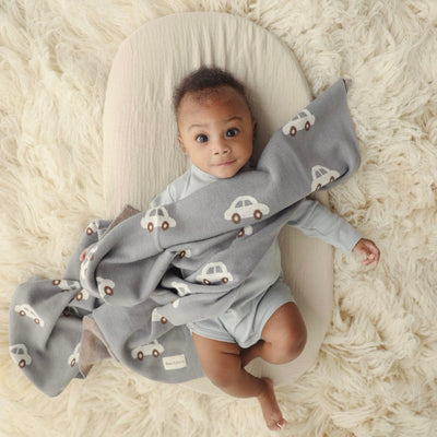 100% Cotton Luxury Knit Car Swaddle Blanket