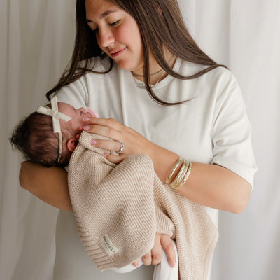 Heritage Knit - 100% Organic Cotton Luxury Knit Baby Swaddle Blanket