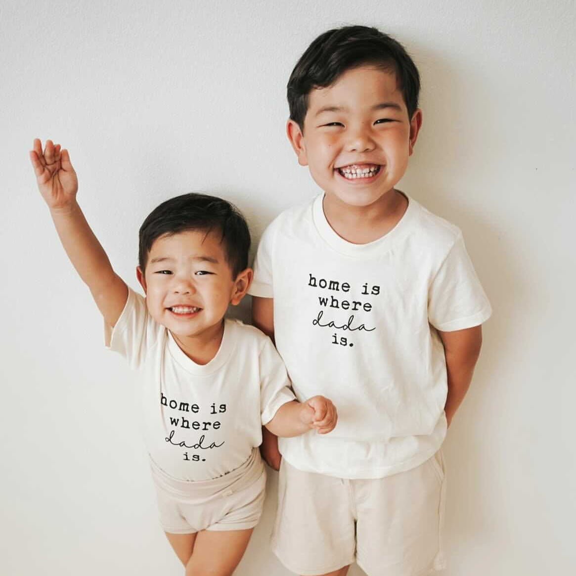 Home is Where Dada Is Organic Cotton Kids Tee Short Sleeve