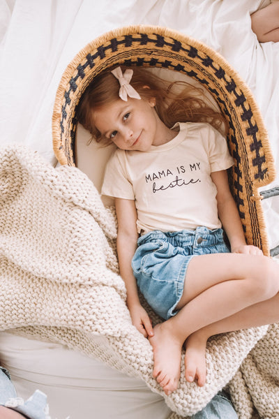 Mama Is My Bestie Organic Cotton Kids Graphic T-shirt