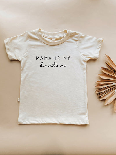 Mama Is My Bestie Organic Cotton Kids Graphic T-shirt