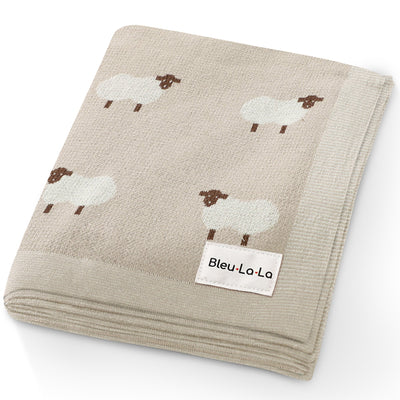 Whimsy Collection - Luxury 100% Cotton Knit Swaddle Baby Blanket