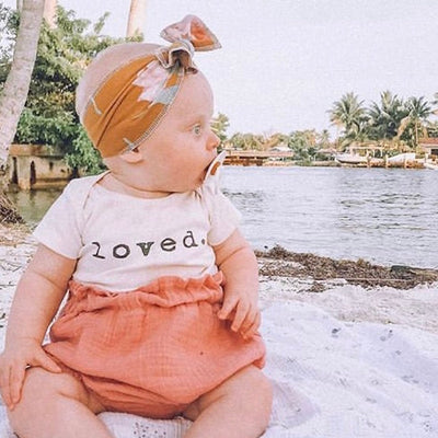 Loved. Organic Cotton Baby Bodysuit Short Sleeve