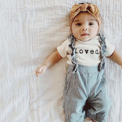 Loved. Organic Cotton Baby Bodysuit Short Sleeve