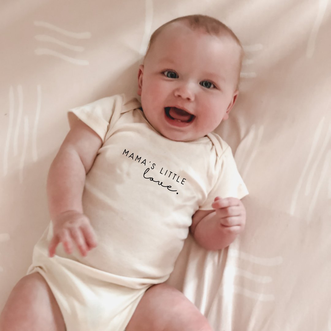 Mama's Little Love Organic Cotton Baby Bodysuit Short Sleeve