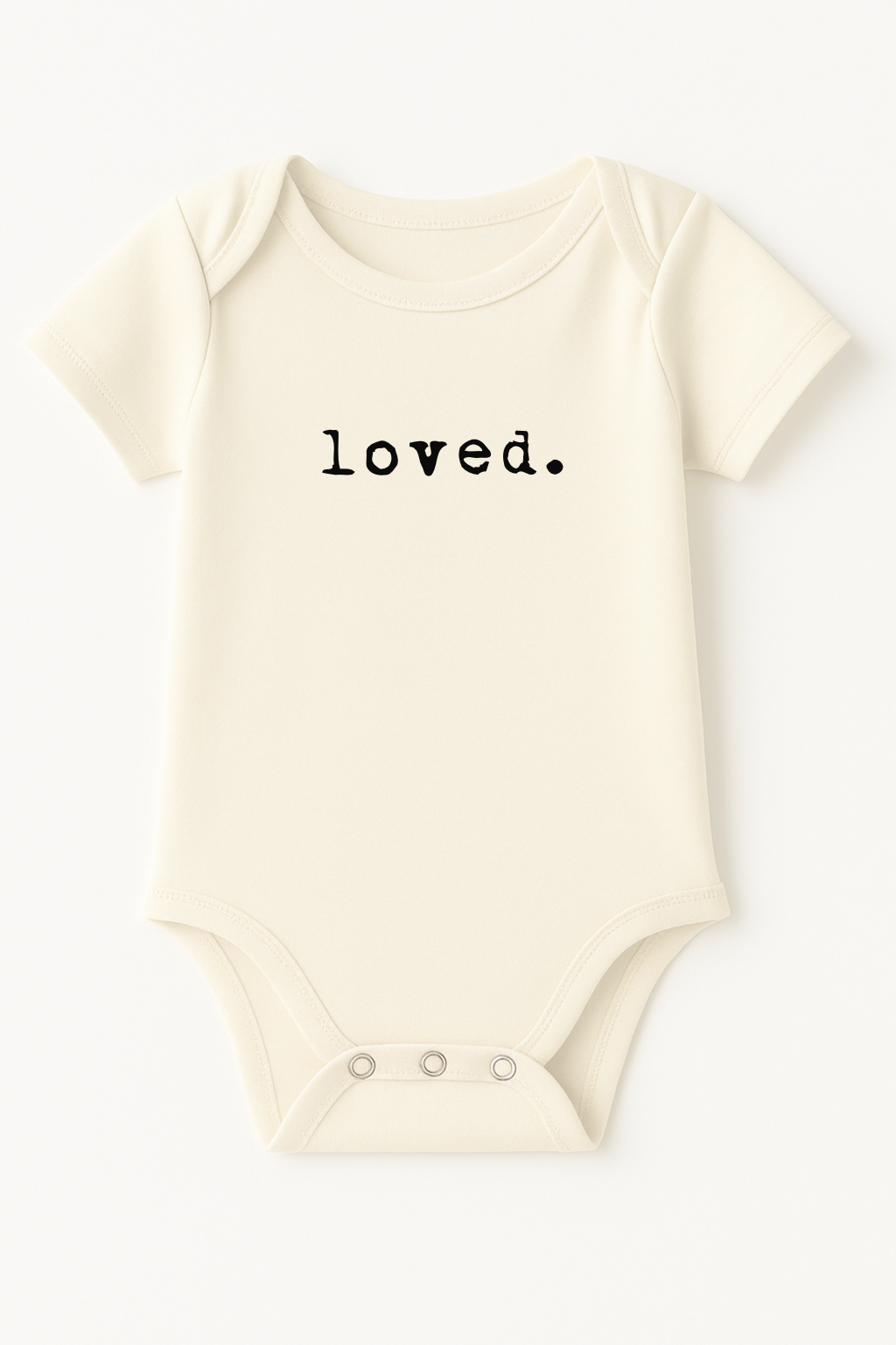 Loved. Organic Cotton Baby Bodysuit Short Sleeve