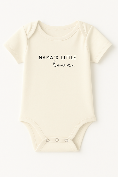 Mama's Little Love Organic Cotton Baby Bodysuit Short Sleeve