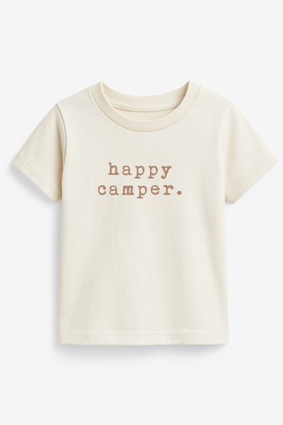 Happy Camper Clay Organic Cotton Short Sleeve Toddler T-Shirt