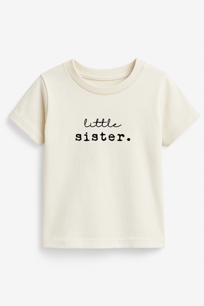 Little Sister Organic Cotton Kids T-Shirt Short Sleeve
